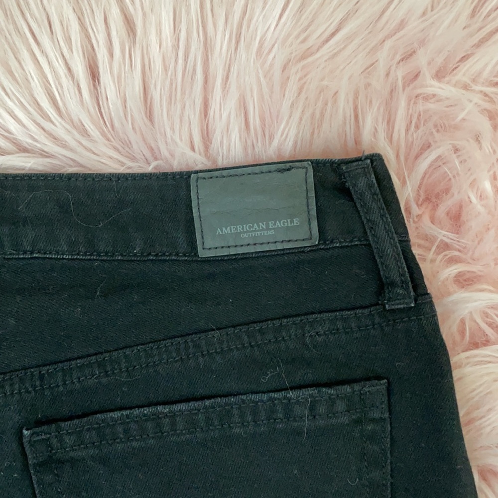 American Eagle black distressed denim skirt - Picture 4 of 5